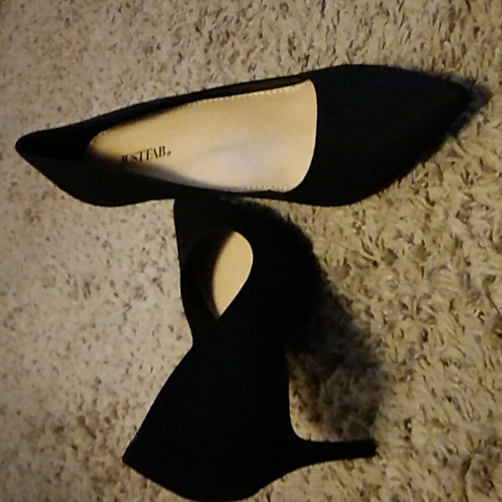 JustFab Black Stalettos